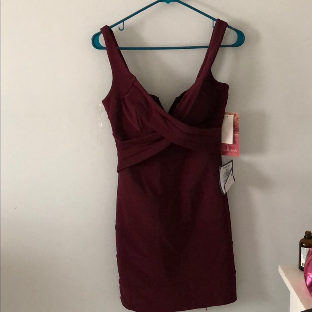 Burgundy dress
